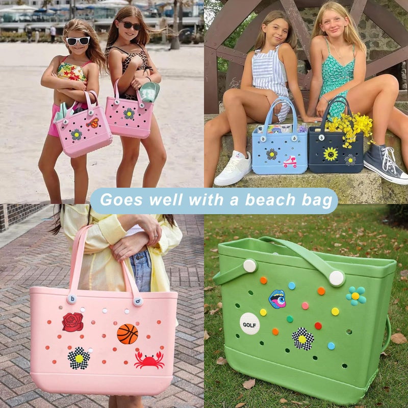 Lckaey Rubber Beach Bag Accessories-PVC Rubber decoration-for EVA Purse Bogg Inserts Y064Figure 32 - Image 4